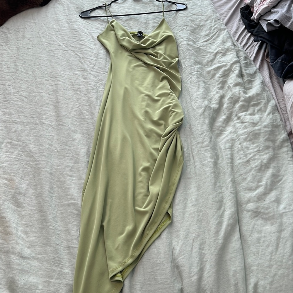 Windsor green side slit dress